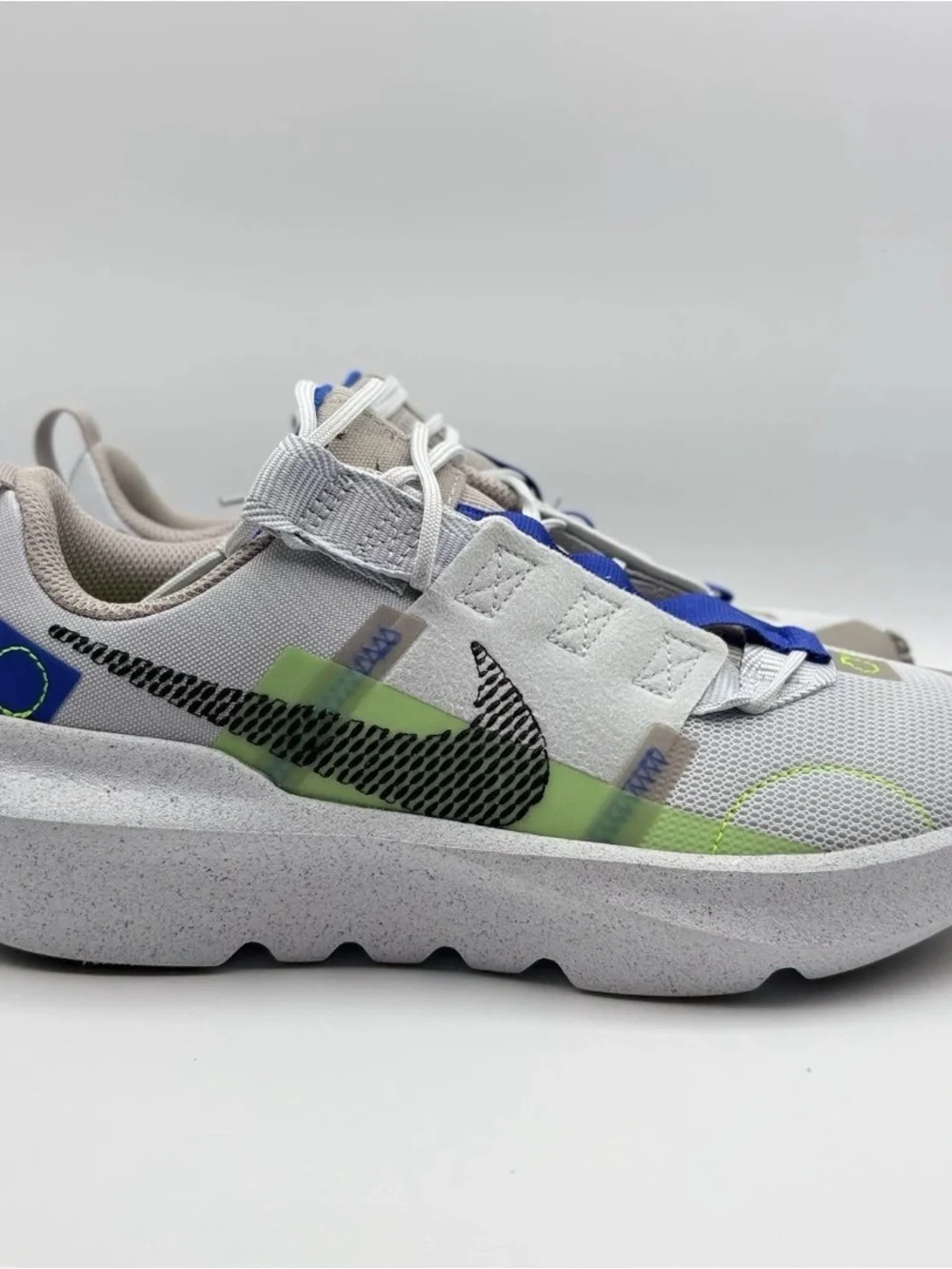 Nike Kids Sneakers - White, Green & Blue Accents